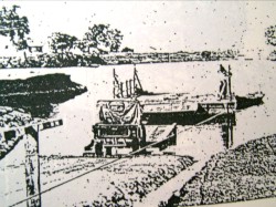 Vista de la Balsa utilizada para unir Goya y Esquina